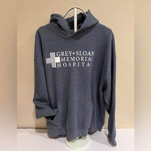 Grey’s Anatomy Crew Blue/Grey Sloan Memorial Hospital Comfy Pullover Hoodie XL